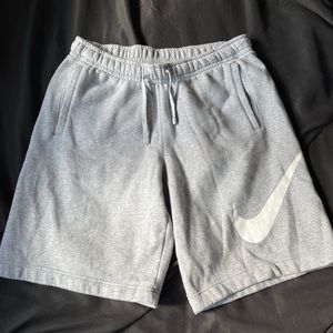 NWOT Gray Nike Logo Shorts Size L